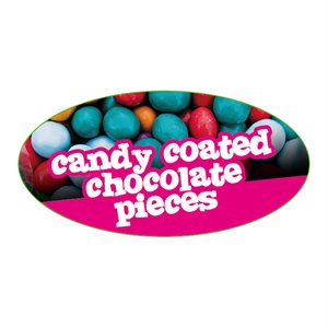 CANDY COATED CHOC PIECES FLAVOR LABEL