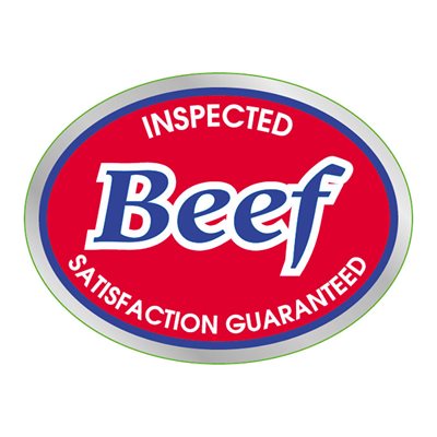 INSPECTED BEEF FOIL LABEL